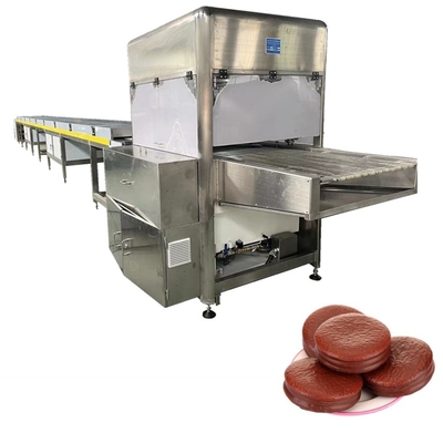 900 MM Belt Chocolate Coater Enrobing Line With Customized Voltage And Copeland Cooling Compressor